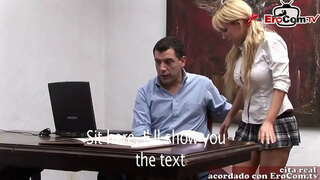 Spaans grote tieten milf neuken op het werk